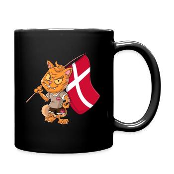 Danish Fan Cat - Full Colour Mug - black - Right
