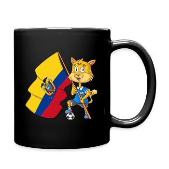 Ecuador Fan Cat - Full Colour Mug - black - Right