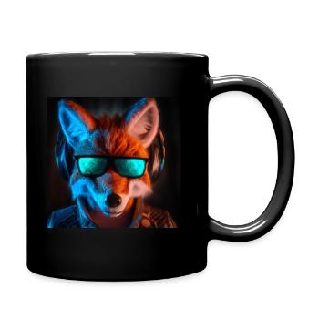 Fox DJ - Tasse einfarbig - Schwarz - Rechts