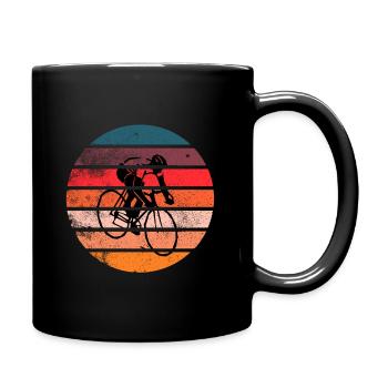 Retro Bike Sunset - Tasse einfarbig - Schwarz - Rechts