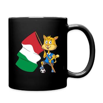 Italian Fan Cat - Full Colour Mug - black - Right