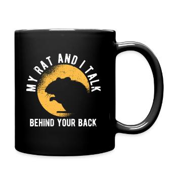 Nagetier Maus Ratte - Tasse einfarbig - Schwarz - Rechts