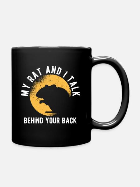 Nagetier Maus Ratte - Tasse einfarbig - Schwarz