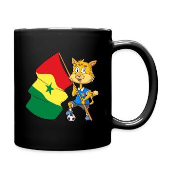 Senegal Fan Cat - Full Colour Mug - black - Right