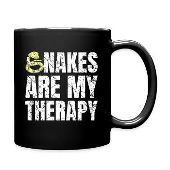 Snakes Are My Therapy Snake Owner - Full Colour Mug - black - Right