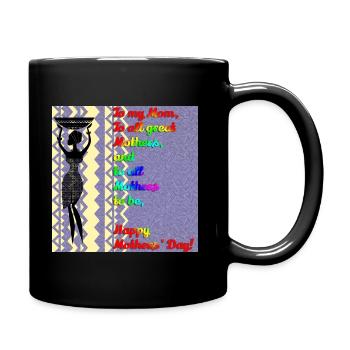 Special Mother's Day gift idea - Full Colour Mug - black - Right
