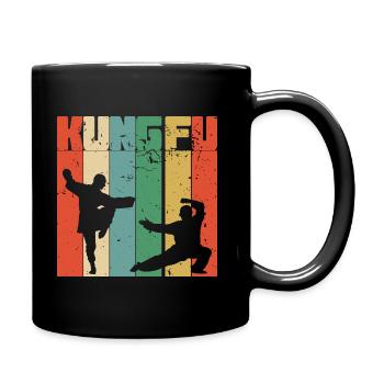 Vintage Kung Fu | Kung Fu Kampfkunst - Tasse einfarbig - Schwarz - Rechts