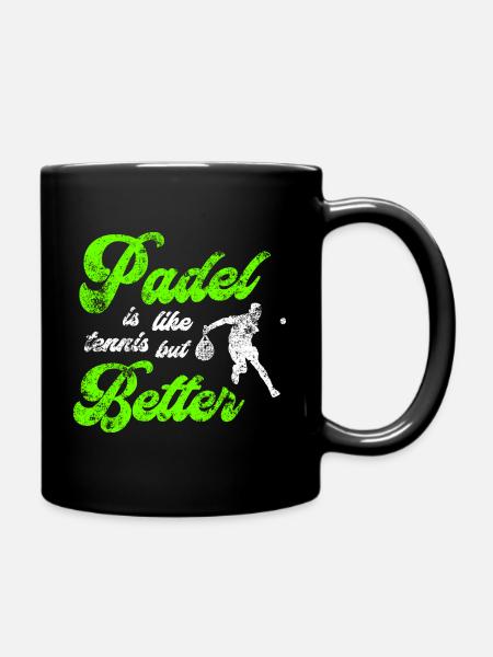 Padel besser - Tasse einfarbig - Schwarz