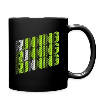 Laufen, Essen, Schlafen, Laufen, Wiederholen | Für Läufer - Tasse einfarbig - Schwarz - Rechts