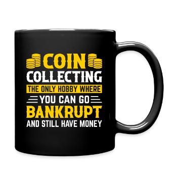 Collecting Coins Coin Collectors - Full Colour Mug - black - Right