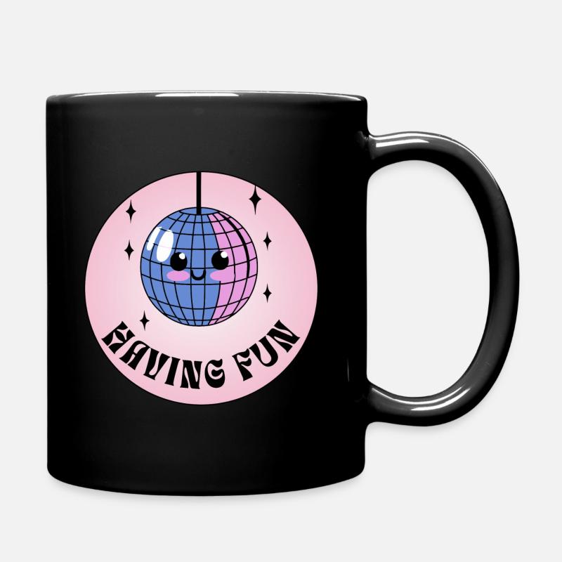 Spiegelkugel - Tasse einfarbig - Schwarz