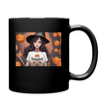 "Süßes Hexen-T-Shirt für magische Halloween-Looks! - Tasse einfarbig - Schwarz - Rechts