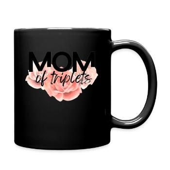 Mutter von Drillingen - Tasse einfarbig - Schwarz - Rechts