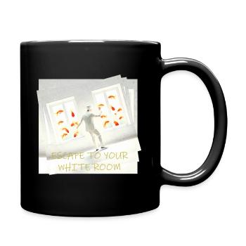 ESCAPE TO YOUR WHITE ROOM - Full Colour Mug - black - Right