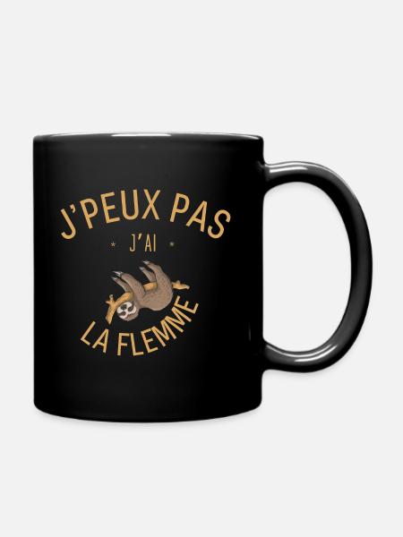 J Peux Pas J Ai La Flemme - Mug uni - noir
