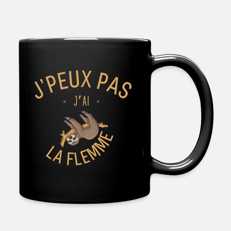 J Peux Pas J Ai La Flemme - Mug uni - noir