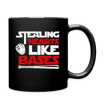 Baseball Player February 14 Valentine's Day Gift - Full Colour Mug - black - Right