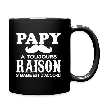 Papy Cadeau Humour Papou Humour - Mug uni - noir - Droite