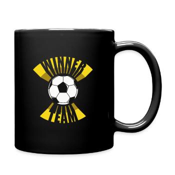 Winner Team - Tasse einfarbig - Schwarz - Rechts