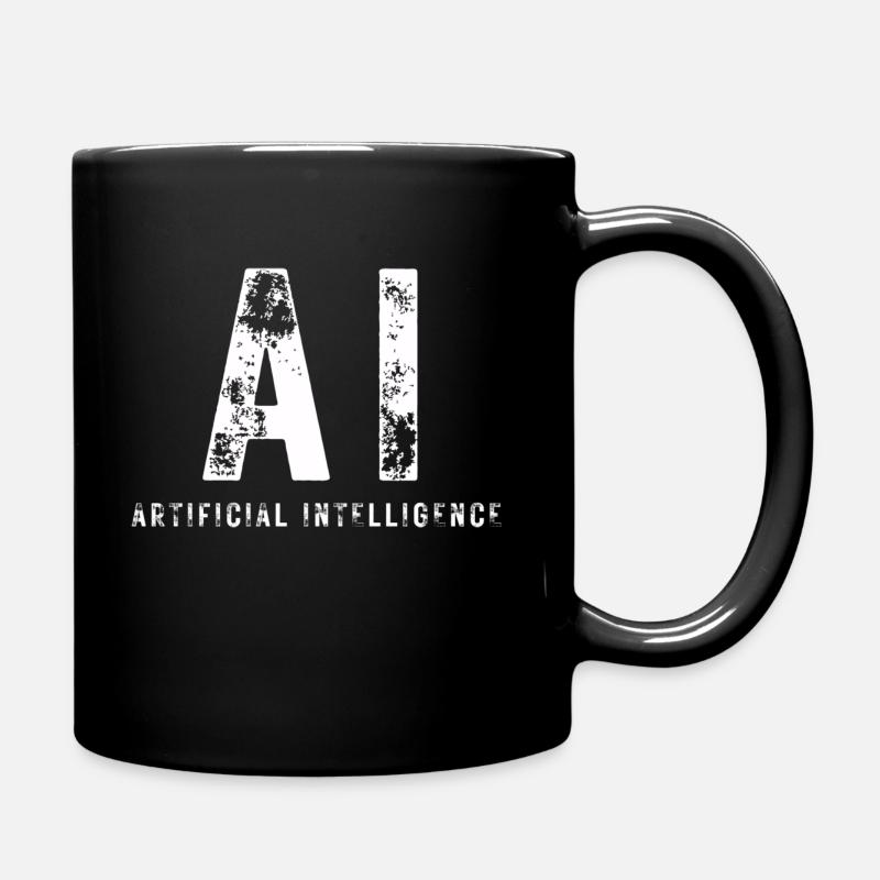 AI Künstliche Intelligenz - Tasse einfarbig - Schwarz