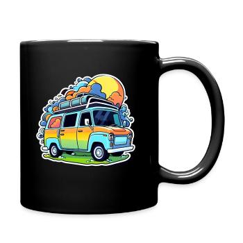 Camper Motorhome Camping - Full Colour Mug - black - Right