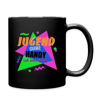 Jugend ohne Handy - Ich war dabei - Tasse einfarbig - Schwarz - Rechts
