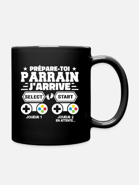 Prépare Toi Parrain J'arrive - Annonce Grossesse - Mug uni - noir