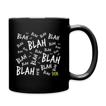 Blah blah blasen - Tasse einfarbig - Schwarz - Rechts