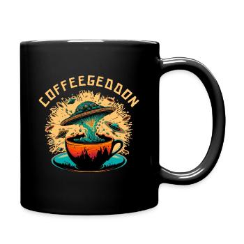 Coffeegeddon - Tasse einfarbig - Schwarz - Rechts