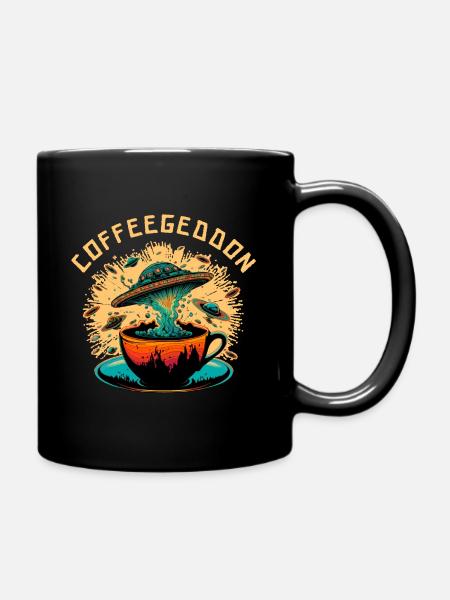 Coffeegeddon - Tasse einfarbig - Schwarz