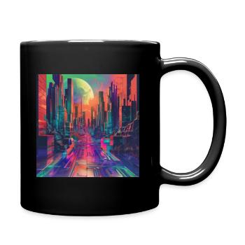 Futuristic and colorful vision - Full Colour Mug - black - Right