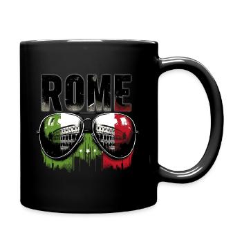 Rom Sonnenbrillen mit Kolosseum - Tasse einfarbig - Schwarz - Rechts