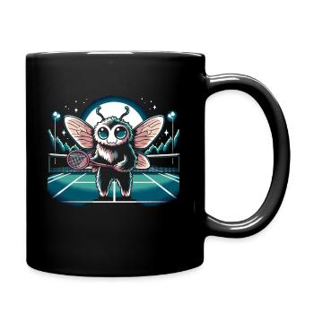 Mothman Point Pleasant Tennis Lover Cryptid - Tasse einfarbig - Schwarz - Rechts