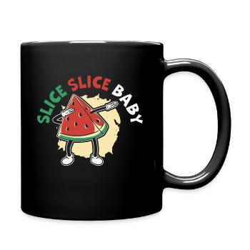 Été drôle de pastèque - Mug uni - noir - Droite