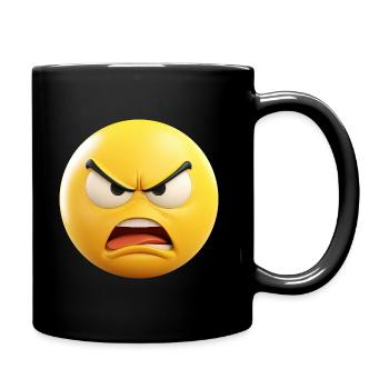 Angry Emoticon Emotion - Full Colour Mug - black - Right