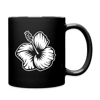 hibiscus - Full Colour Mug - black - Right