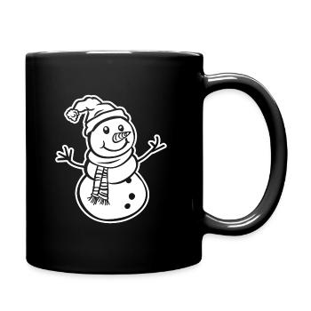 Snowman - Full Colour Mug - black - Right