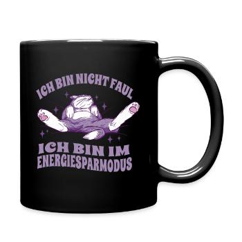 Ich Bin Nicht Faul Ich Bin Im Energiesparmodus - Tasse einfarbig - Schwarz - Rechts