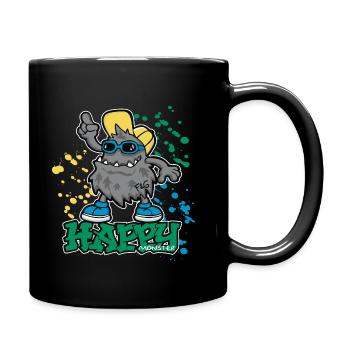 Happy Monster - Full Colour Mug - black - Right