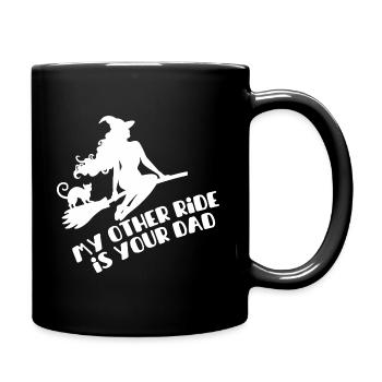 Mon autre manège est le design d’Halloween de ton père - Mug uni - noir - Droite