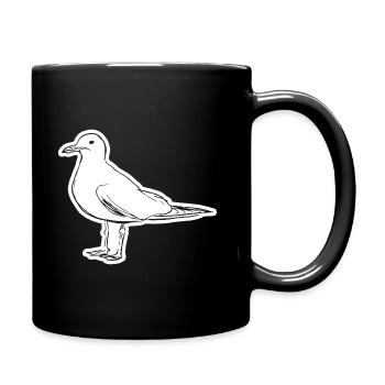 Mouette - Mug uni - noir - Droite