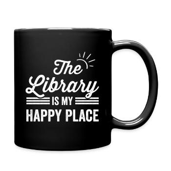 The Library Is my Happy Place The Library Lover - Full Colour Mug - black - Right