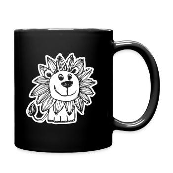 Lion Lion Head - Full Colour Mug - black - Right