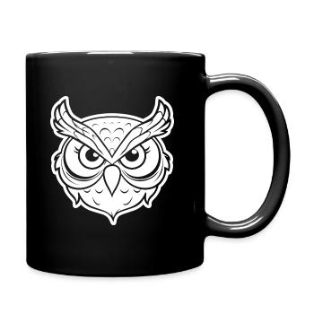 Owl Owls Bird - Full Colour Mug - black - Right