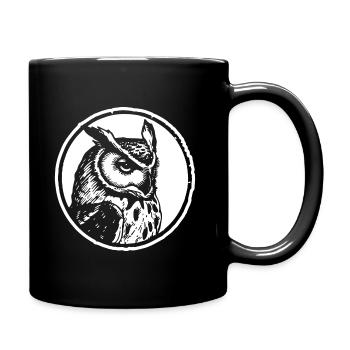 Owl Owls Bird - Full Colour Mug - black - Right