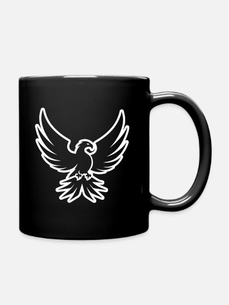 Adler Adlerkopf - Tasse einfarbig - Schwarz