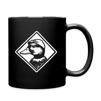Ente Enten - Tasse einfarbig - Schwarz - Rechts