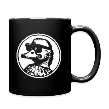 Ente Enten - Tasse einfarbig - Schwarz - Rechts
