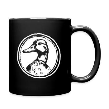 Ente Enten - Tasse einfarbig - Schwarz - Rechts