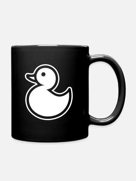 Ente Enten - Tasse einfarbig - Schwarz